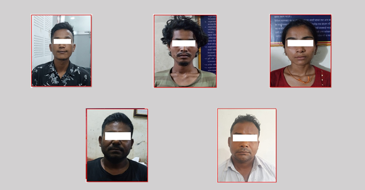 विष्णुमायाको हत्या आरोपमा पक्राउ परेकाहरू। तस्बिरः प्रहरी।