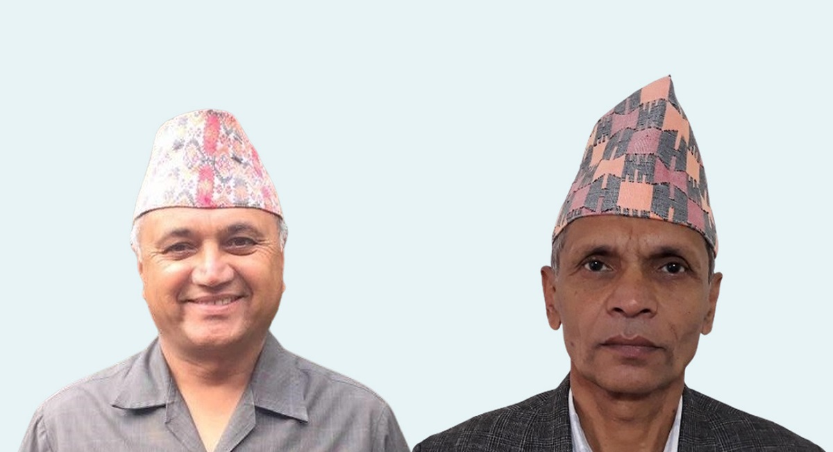 खगराज अधिकारी र हरिबहादुर चुमान। फाइल तस्बिर।