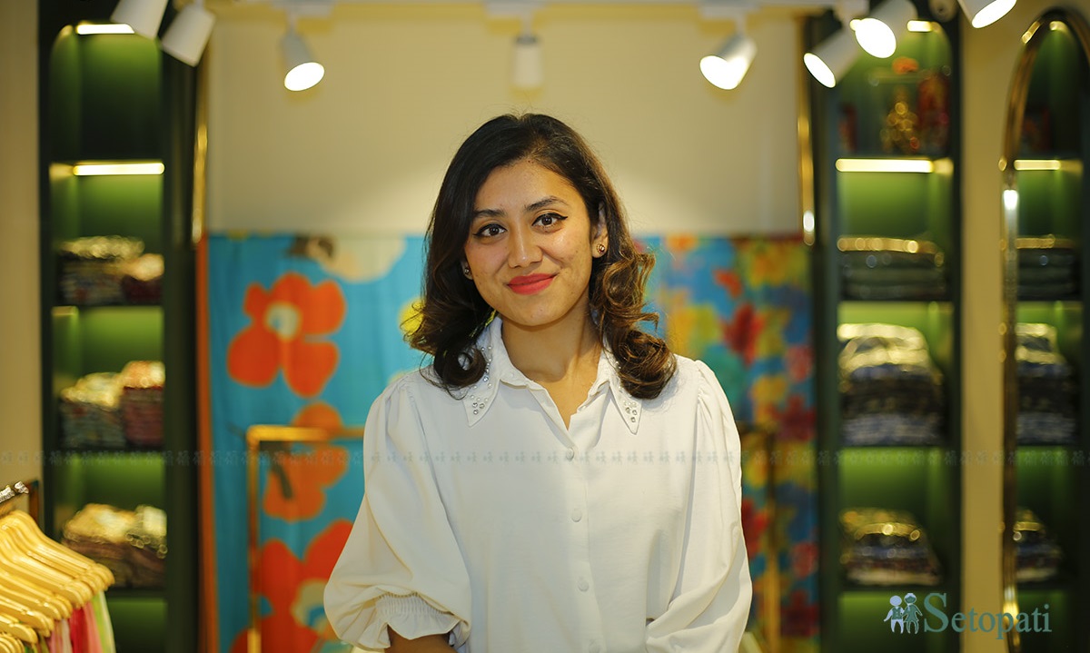 कोसाया फेसनकी सञ्चालक स्यारोन एस जोशी। तस्बिरः नवीनबाबु गुरूङ/सेतोपाटी