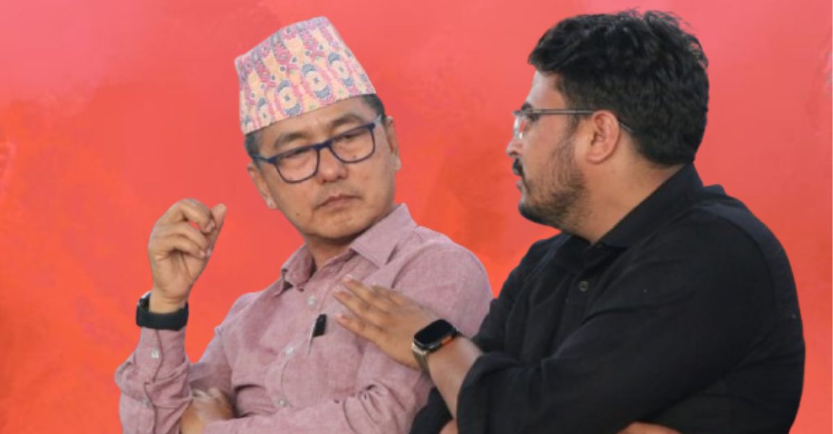 अध्यक्ष लिङ्देन र संसदीय दल नेता शाही। फाइल तस्बिर।
