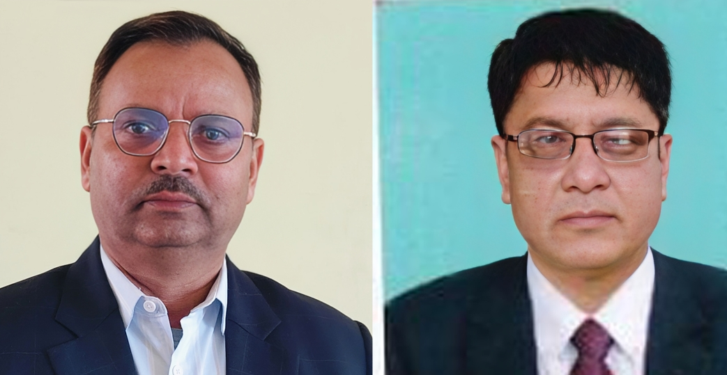 रामचन्द्र अधिकारी (बायाँ) /चिरञ्जीवी पाैडेल (दायाँ)