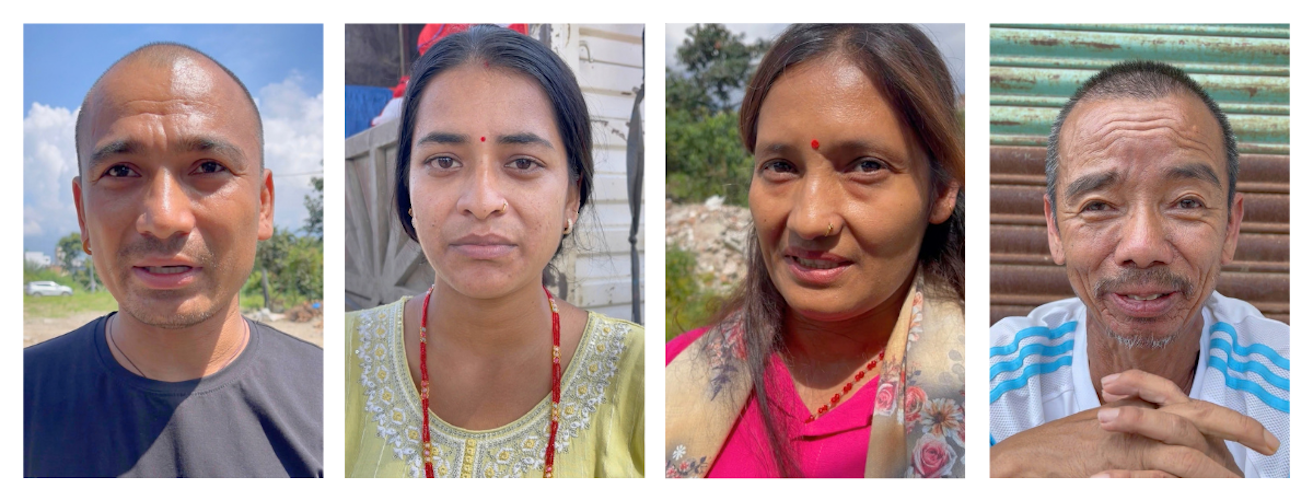 बायाँबाट क्रमशः सुनिल नगरकोटी, कोपिला आचार्य, अप्सरा फुयाल र मैमल गुरूङ
