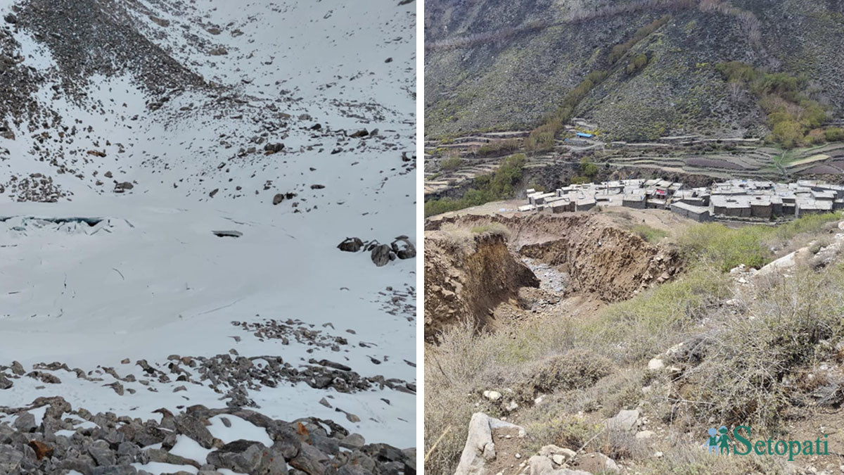 हुम्लाकाे नाम्खामा पुग्याे राहत सामग्री