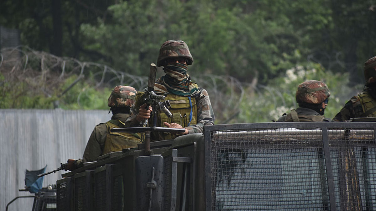 पहलगाम हमलापछि तैनाथ भारतीय सेना। तस्बिरः  डिडीन्युज।