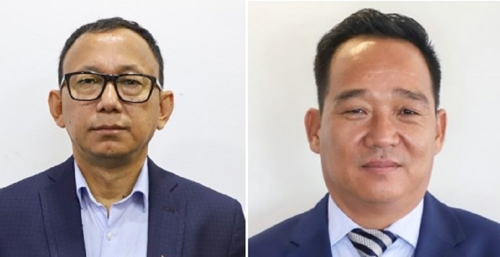 एन्फा अध्यक्ष पंकजबिक्रम नेम्बाङ (बायाँ) र महसचिव किरण राई।