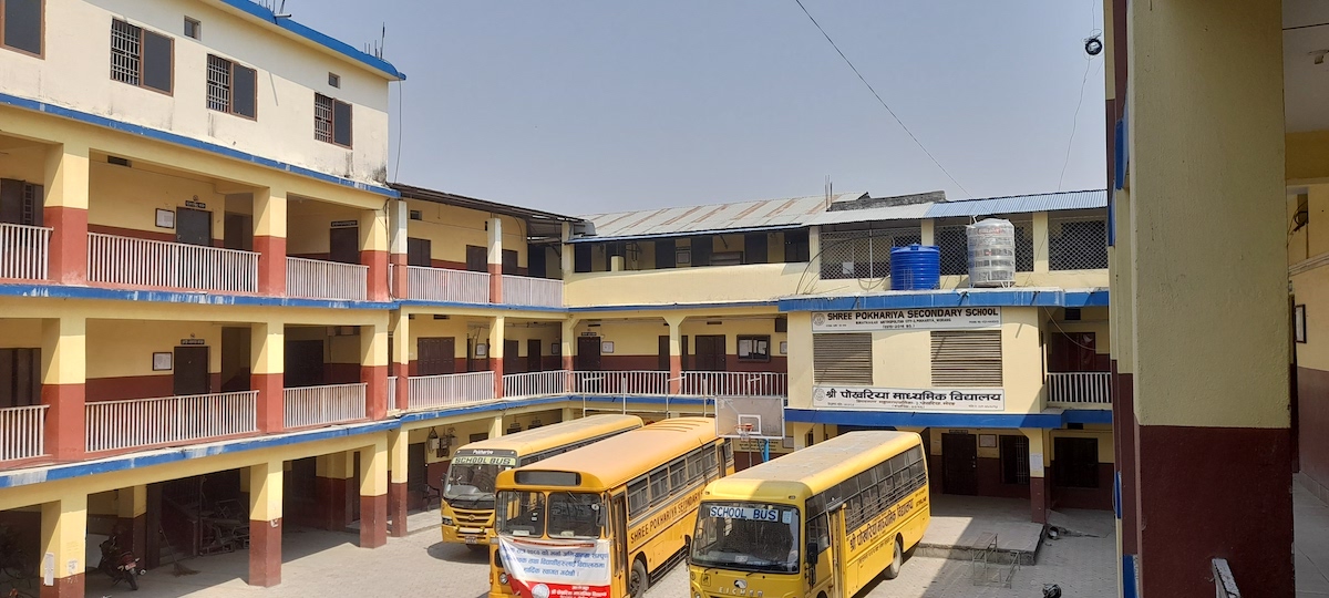 पोखरिया माध्यमिक विद्यालय। तस्बिर : राजुअधिकारी / सेतोपाटी