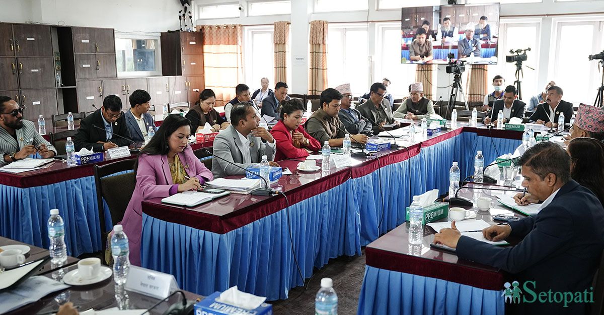 सार्वजनिक लेखा समितिको बैठक। तस्बिरः नेपाल फोटो लाइब्रेरी।