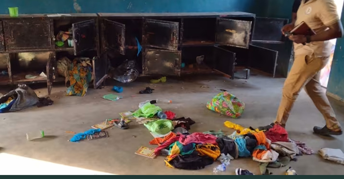 अपहरणमा परेका विद्यार्थीको कक्षाकोठा। तस्बिरः सिएनएन।