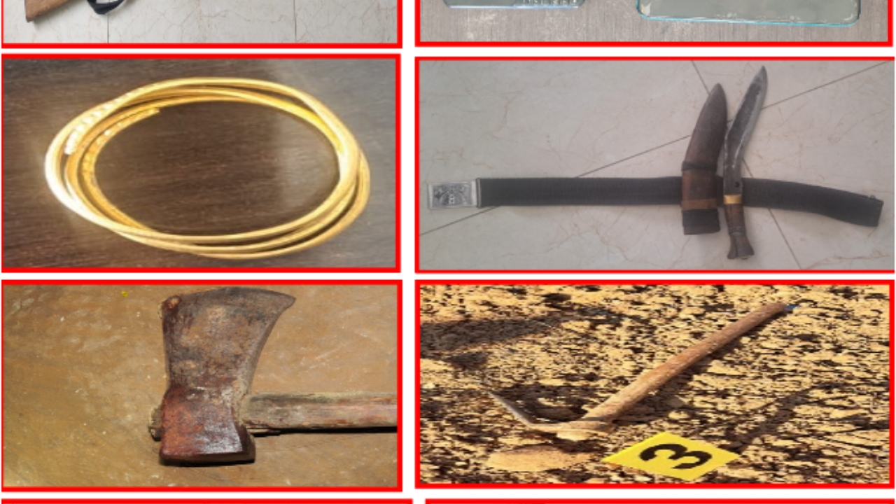 बरामद गरिएका हतियार