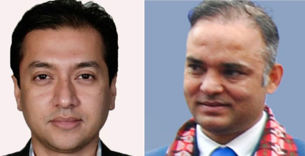विकल पौडेल (बायाँ) र सुनिल पौडेल (दायाँ)। फाइल।