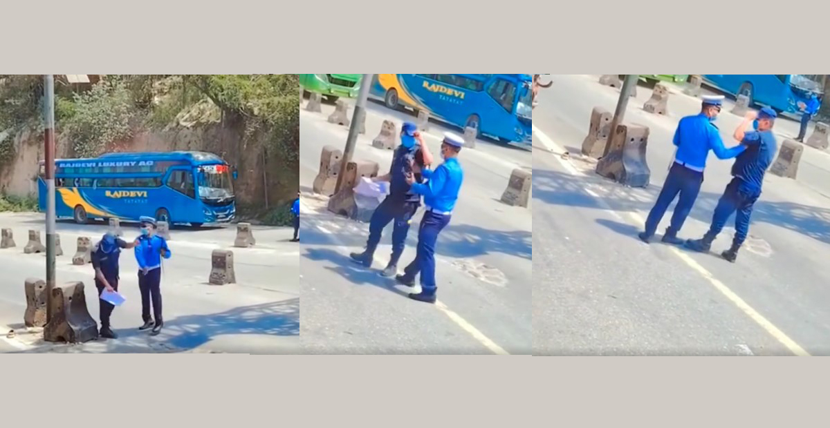 ट्राफिक प्रहरीले प्रहरी जवानलाई कुटेको भिडिओ भाइरल भएपछि सोधपुछका लागि बोलाइयो