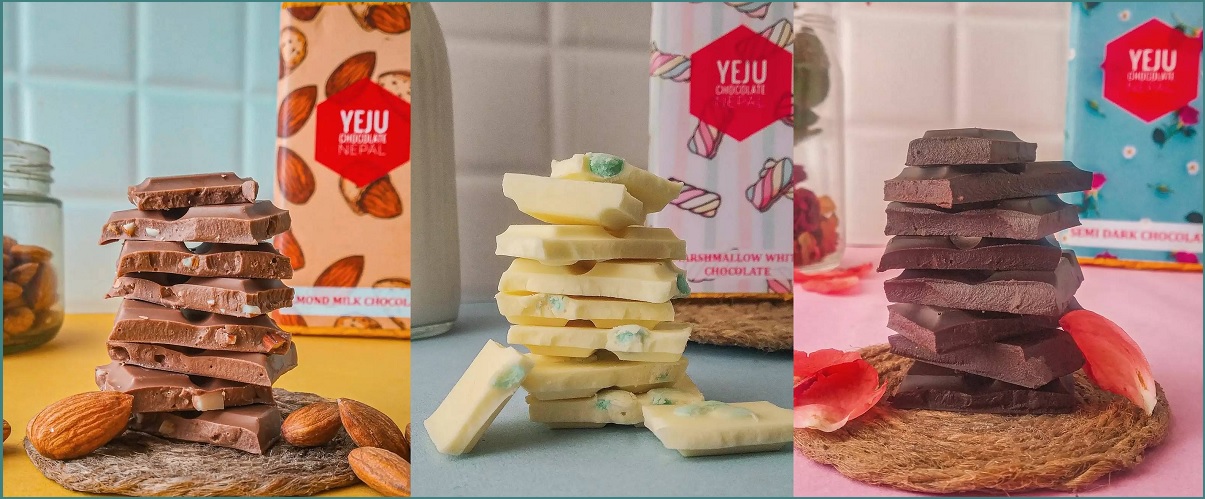 येजु ब्रान्डका चकलेटहरू। तस्बिर सौजन्यः येजु